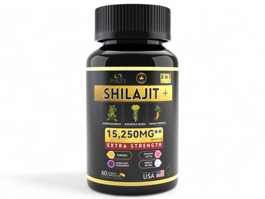 8-in-1 Vitality Bundle | Pure Himalayan Shilajit with Rhodiola, Ashwagandha, Ginseng, Ginkgo Biloba, Turmeric, Cordyceps & Stinging Nettle for Full Body Wellness | Boost Immunity & Enhance Energy